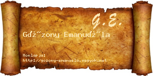 Gózony Emanuéla névjegykártya